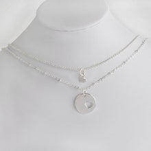 Kittenup 2Pcs/Sets Gold Color Silver Color  Heart Cutout Mom Daughter Neckl