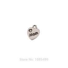 30Pcs tibetan silver MOM heart brand alloy beads pendant charms fit bracele
