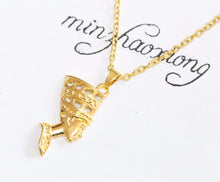 New Fashion Gold Egyptian Egypt Queen Nefertiti Charms Pendant Necklace For