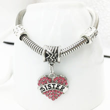Charm Heart Love Mom Sister Pendant Bracelet Shellhard Luxury  Crystal Desi