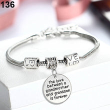 Family Mother Mom Son Daughter Grandmother Bangle Bracelet Charm Chic Jewel