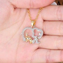 YimYik New Fashion Style Double Elephant Necklaces Mama Baby Pendants for w
