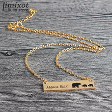 Fashion Cute Mama Bear Necklace Bar Necklace Mom Necklace For Mom Gift Moth
