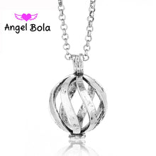 Pryme Angel Bola Pendant Essential Necklaces 20.5mm Hollow Cage Jewelry for