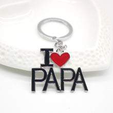2017 Trendy Creative I Love PAPA MAMA DAD MOM Keychain Heart Family Red Lov