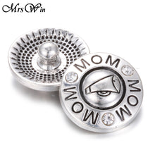 10pcs/lot New Arrival Mom Snap Jewelry MOM Cheer Sports Metal 18mm Snap But