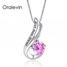 love mom forever Cubic zirconia Pendant Necklace Jewelry for Mother Mom, 18