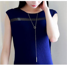 925 sterling silver strip necklace for women chain long jewelry simple circ