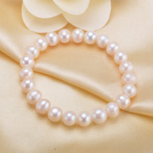 Jewellery Natural White Freshwater Pearl Bracelet Light Near Circular Flaws