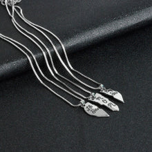 QIHE JEWELRY 3pcs Hand Stamped "little sis mom big sis" Broken Heart Shaped