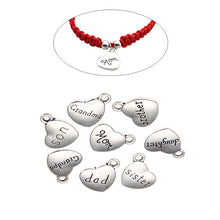 Summer Love Hotselling Engraved Heart Mom Words Charms Alphabet Pendant Cha