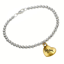 New Fashion Mom Heart Crystal Lobster Claw Bracelet Jewelry Mother's Day Gi