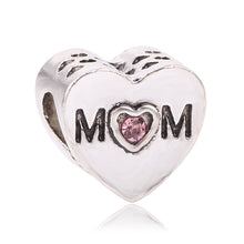dodocharms New Silver Color Accessories MOTHER HEART Beads Fit Pandora Char