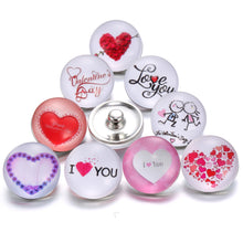 10pcs/lot Mrs Win Snap Jewelry I Love Mom 18MM Snap Mixed Style Buttons Fit