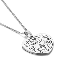 New Fashion Women Silver Gold Stainless Steel Mom Hearts Letter Lovely Neck