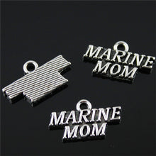 50pcs 19*11mm Antique Silver Color Marine Mom Charms, Fashion Diy Handmade