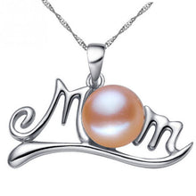 Women Fashion Jewelry Simulated Pearl Women Mom Pendant Necklace Silver Pla