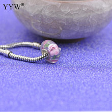 Handmake Jewelry Silver color plated Flowers for Mom Original Lampwork Char
