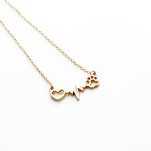 Hot Sale Love Heart Dog/Cat Paw Print Pendant Neckalce Friendship Necklace