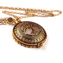 Tree of Life Magnifying Glass Antiqued Bronze Pendant Necklace Mom Grandma