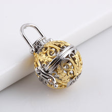 Fashion Women Chain Necklace Leaf Hollow Cage Pendant With Voice Baby Ball