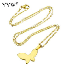 YYW Women Lover Mom Long Chain Necklace Original/Gold Color Stainless Steel