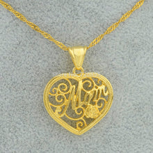 Anniyo Gifts for Mom Great Love Jewelry Gold Color Charm Pendants & Chain N