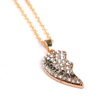 2pcs/set Heart Mother Daughter Cubic Zirconia Necklace Crystal Heart Shaped