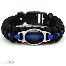 (10 PCS/lot) BACK THE BLUE LIVES MATTER THIN BLUE LINE Paracord Survival Wi