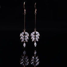 Dorado new fashion high quality clear zircon flower leaf shaped tassel dang