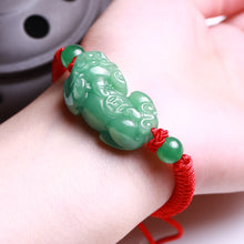 High Quality Natural Jades Green Stone Brave Troops Dongling Jades Bracelet
