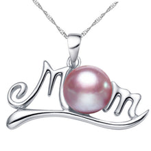 2017 Ball shape Simulated pearl pendant necklace letter mom necklace for  M