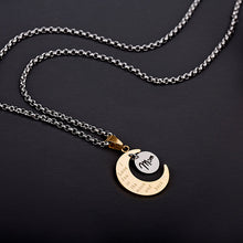 Abaicer Mother's Day Necklace Moon Heart Mom Mother Pendant Statement For W