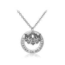 Wholesale 12pcs/lot  Forever In Heart Letter Pendant Necklace Mom Sister Ne