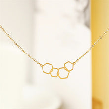 DIANSHANGKAITUOZHE Stainless Steel Honeycomb Pendant Metal Necklace Women S