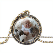 Personalized Photo Pendant Custom silver plated Necklace Photo of Your Baby