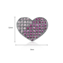 VOGUESS Heart Earring 2017 New Full Austria Crystal CZ Crystal Lover Stud E