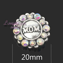 High quality w267 mom 18mm 20mm rhinestone metal snap button for Bracelet N