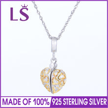LS 1.4.K G.old Plated Mom Charms Original 925 Sterling Silver Heart Pendant