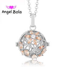 AB Aromatherapy Pendant Women Necklaces 20.5mm Cage  Zircon Jewelry  Angel