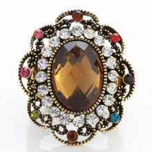 Flower stretch ring fashion jewelry gifts for women girls wife mom her gold
