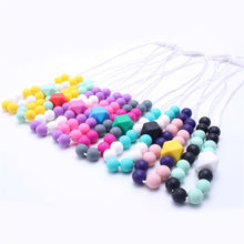 MHS.SUN Food grade silicone baby mom necklace candy color round BPA free so