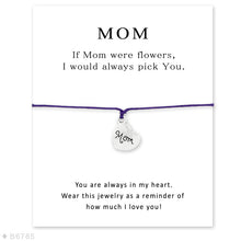 (10 PCS/lot) Silver Tone Mom Heart Charm Bracelets & Bangles For Women Girl