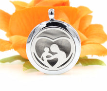 XX15 Stainless Steel Aromatherapy Diffuser "Mom &baby"Locket Floating perf