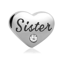 my shape Love Sister Wife Nana Aunt Mom With Clear Crystal Family Stainless