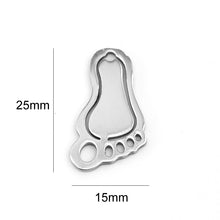 50pcs high polish 0.98x0.59" baby foot toe charms Necklaces &Pendants stain