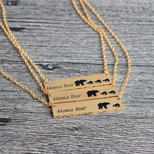 Oly2u 2017 Fashion Mama Bear Tag Engraved Animal Pendant Necklace  Mother K
