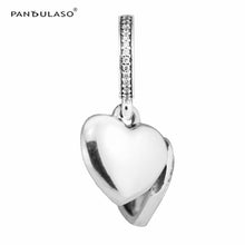 Pandulaso I Love My Mom Heart Locket Beads Fit Charms Bracelets DIY Sterlin