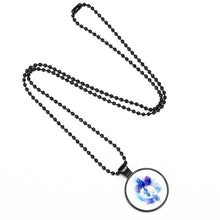 2017 Black Silver Color Chain Choker Necklace Mom Baby Girl Glass Pendant N