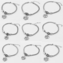 Family Mom Sister Daughter Crystal Heart Bracelet Silver Color Pink Rhinest